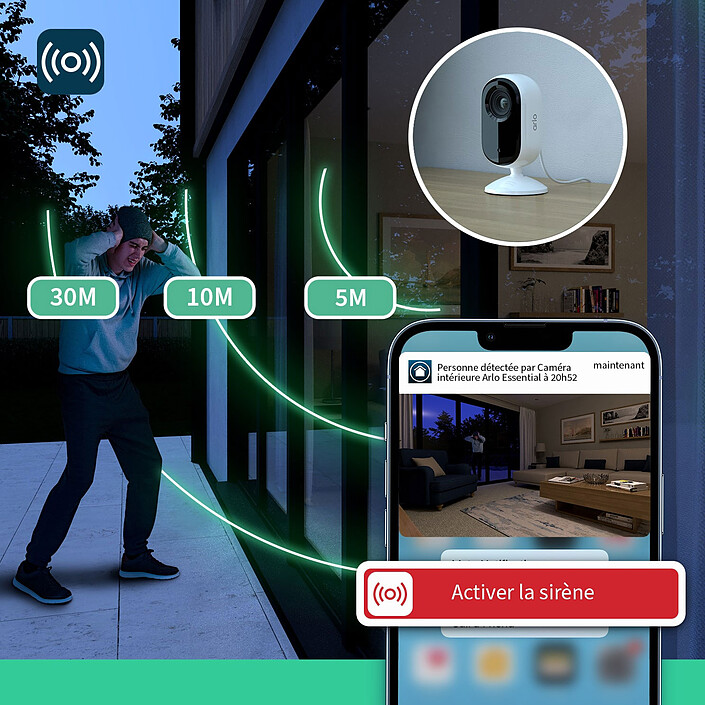Nota Arlo Essential 2K Indoor - Bianco (x 2)