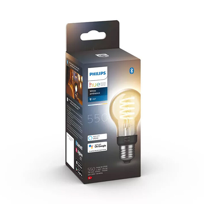 Opiniones sobre Philips Hue White E27 A60 7 W Filamento en espiral blanco, Bluetooth x 1