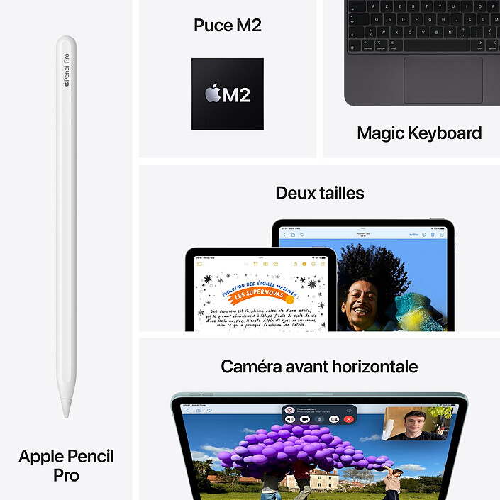 Avis Apple iPad Air M2 11 pouces (2024) Wi-Fi 512 Go Mauve