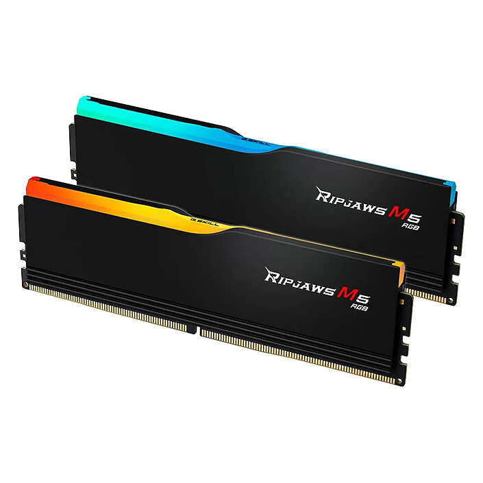 Avis G.Skill Ripjaws M5 RGB 96 Go (2 x 48 Go) DDR5 5600 MHz CL30 - Noir