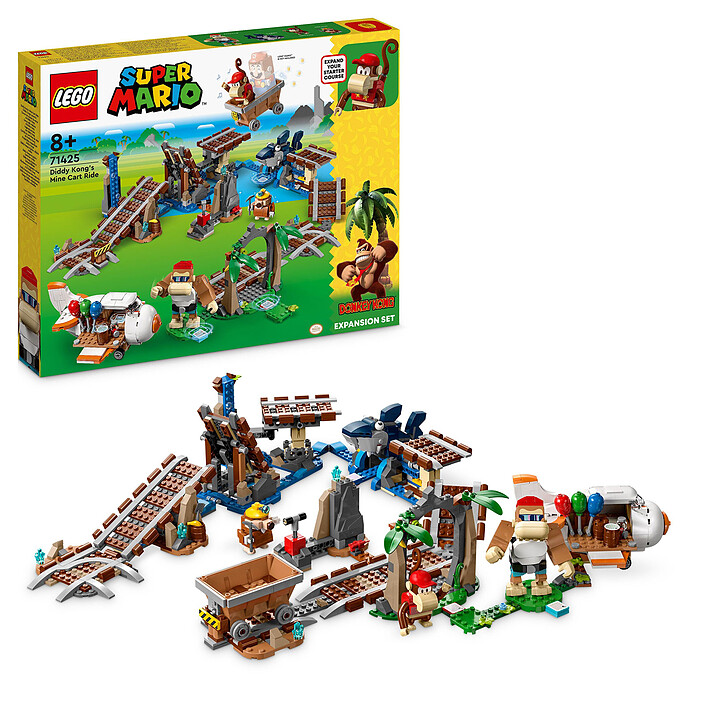 Avis LEGO Super Mario 71425 Ensemble d'extension Course de chariot de mine de Diddy Kong
