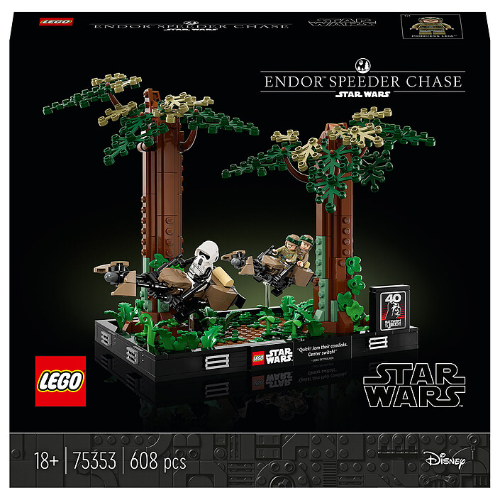 LEGO Star Wars 75353 Diorama dell'inseguimento dello Speeder di Endor 