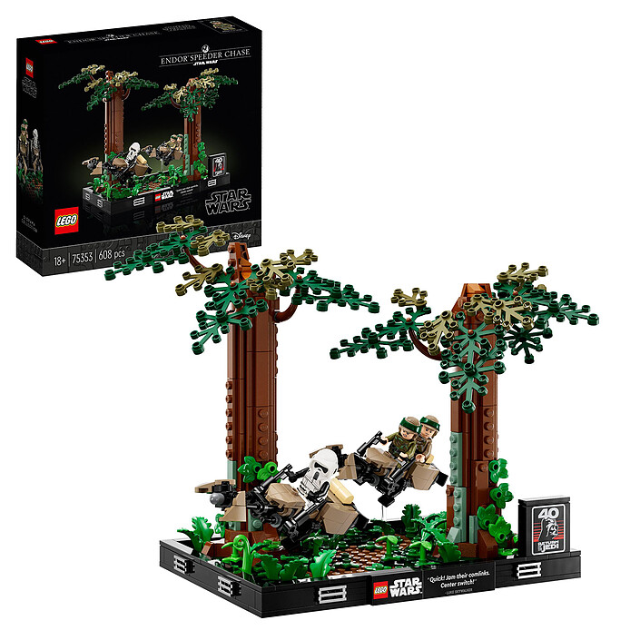 Nota LEGO Star Wars 75353 Diorama dell'inseguimento dello Speeder di Endor 