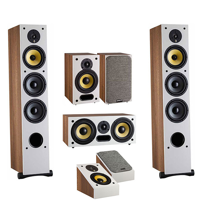 Davis Acoustics Pack Ariane 7 PM Atmos Noyer