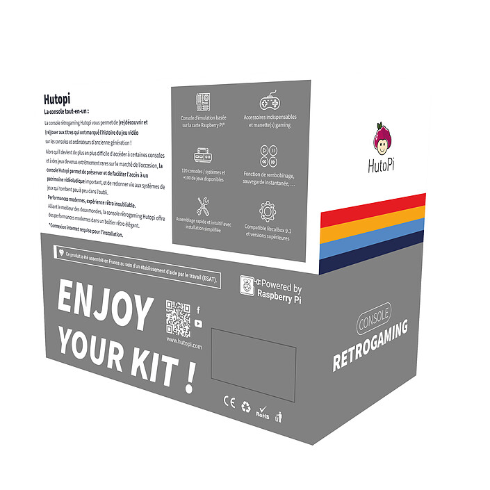 Acheter Hutopi Console Rétrogaming PI (1 Go / 32 Go) avec Recalbox