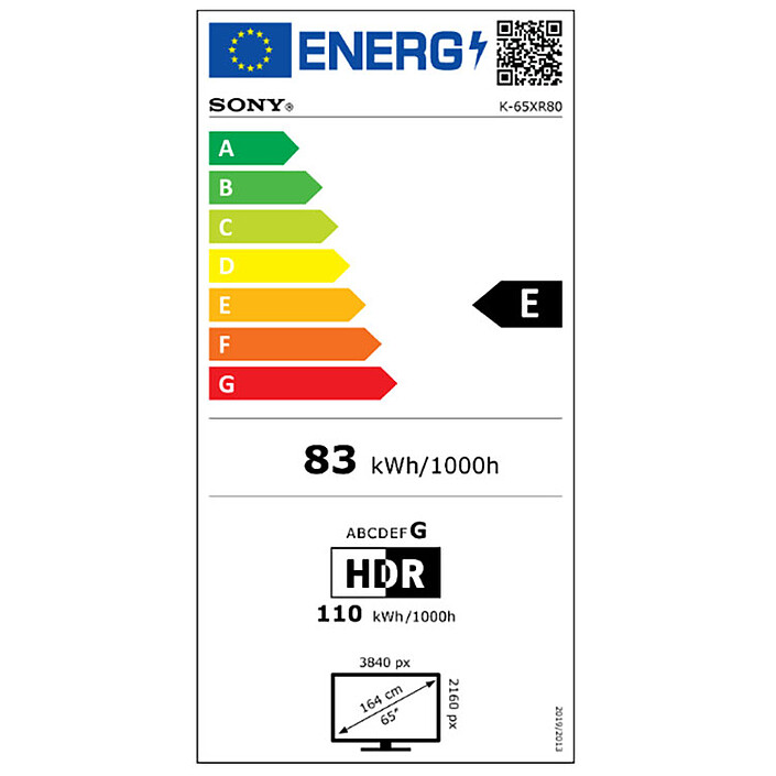 Sony 65 BRAVIA 8 (K-65XR80) pas cher