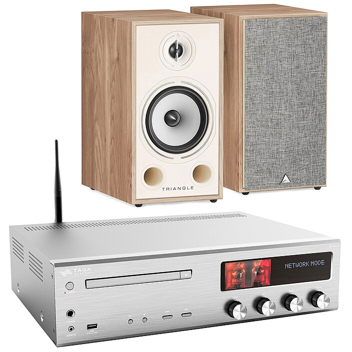 Taga Harmony HTR-1500CD Argent + Triangle Borea BR03 Chêne clair