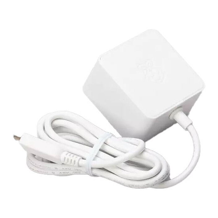 Raspberry Alimentation secteur Micro-USB 12.5W - Blanc