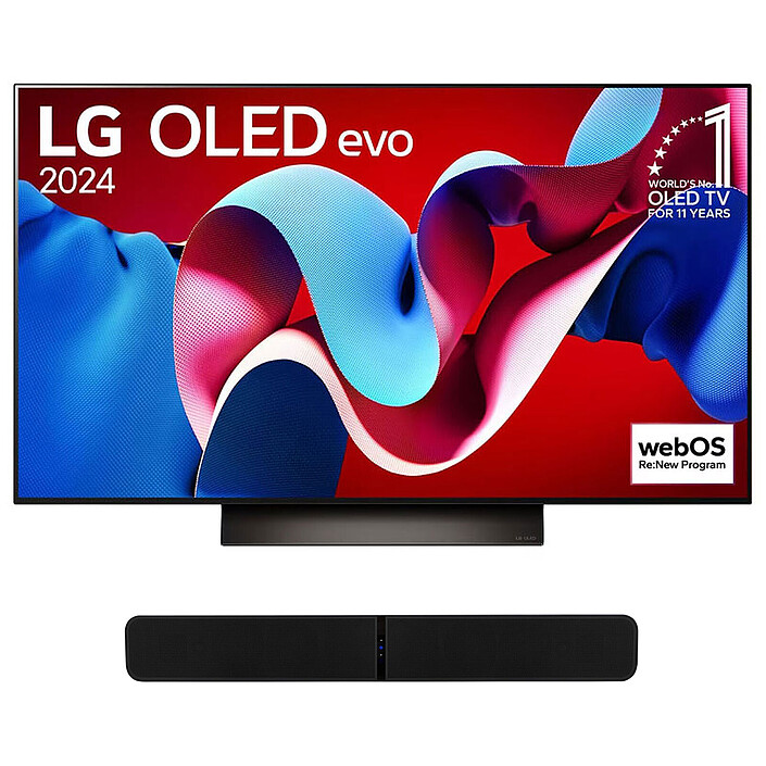 LG OLED65C4 + Bluesound Pulse Soundbar+ Black
