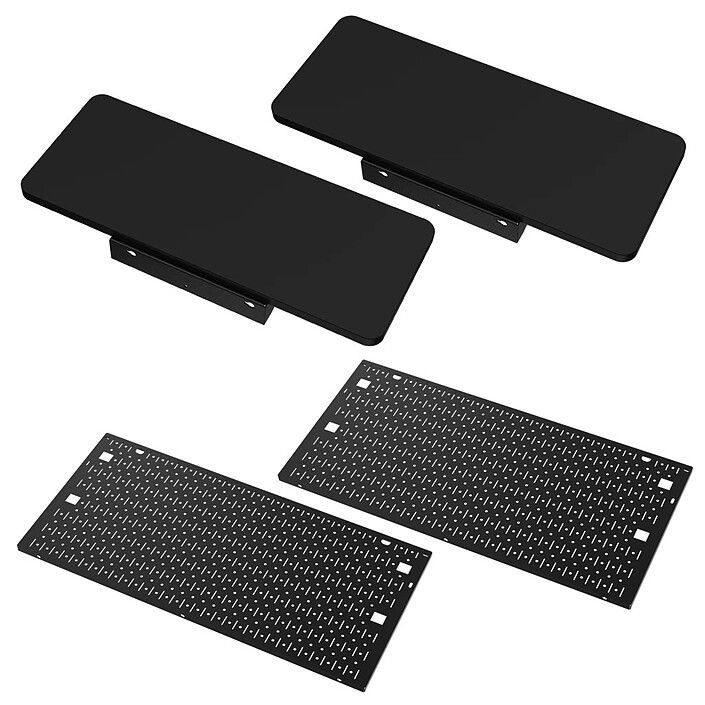 Extensiones de escritorio Corsair y kit de paneles laterales perforados - Negro 