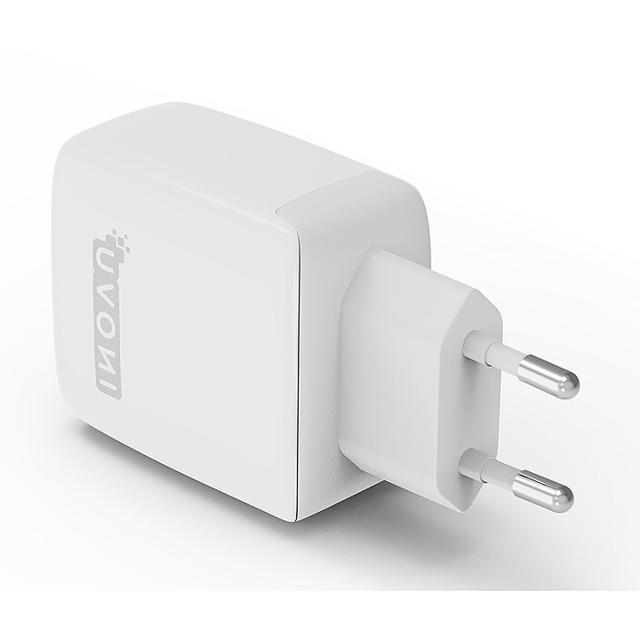 cheap INOVU 65 W USB-C Power Delivery GaN wall charger + TEXTORM USB-C 3.1 Gen 2 (10 Gbps) cable - Male/Male - 1 M