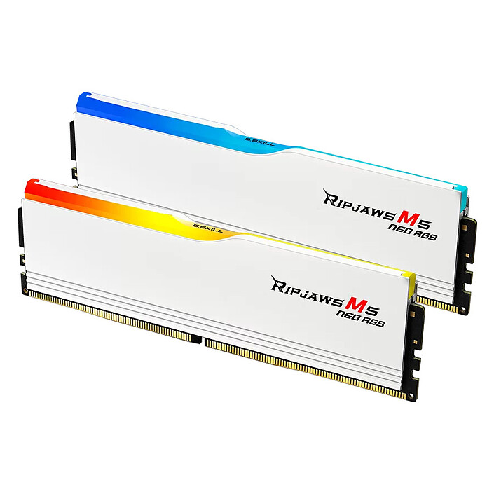 Avis G.Skill Ripjaws M5 Neo RGB 48 Go (2 x 24 Go) DDR5 6000 MHz CL30 - Blanc