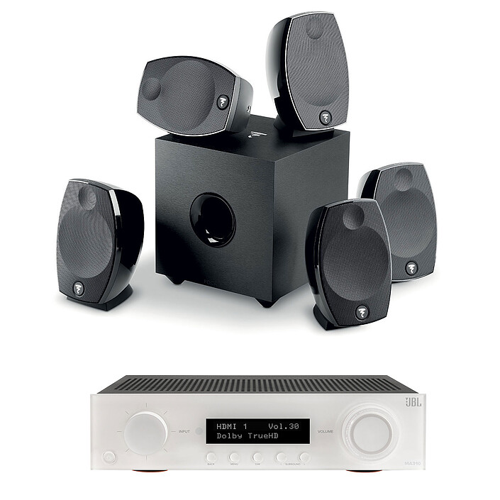 JBL MA310 Blanc + Focal Sib Evo 5.1