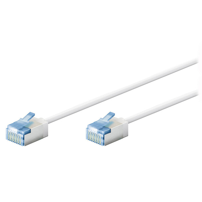 Cable Goobay Slim RJ45 Cat 6e U/FTP 7,5 m (Blanco) 