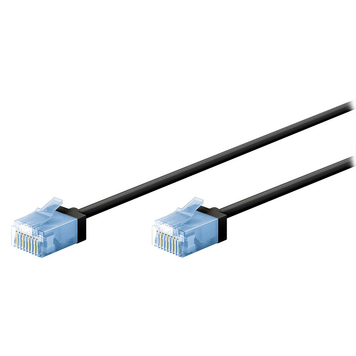 Cable Goobay Slim RJ45 Cat 6a U/UTP 7,5 m (Negro) 