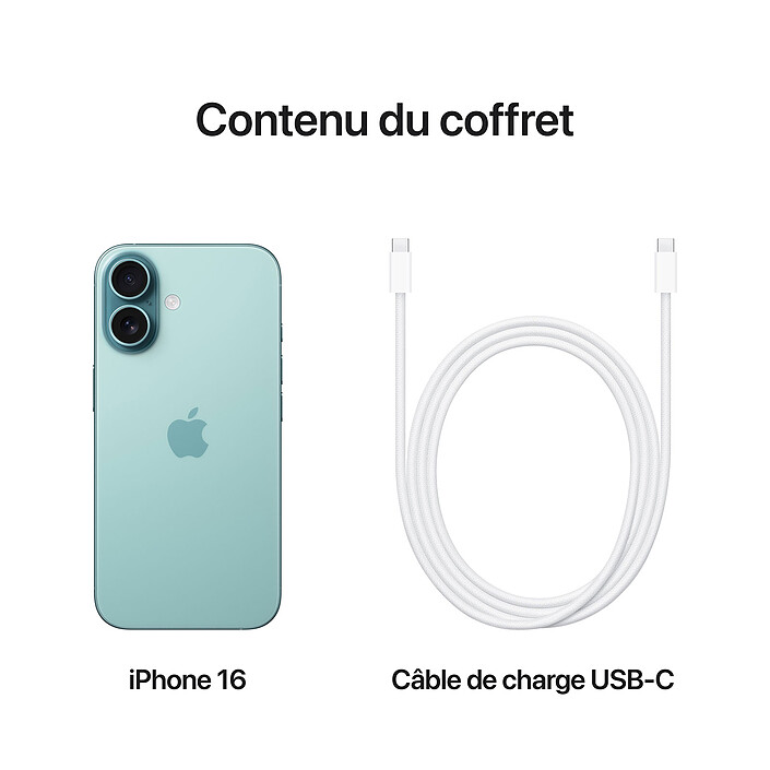 Apple iPhone 16 256 Go Sarcelle · Reconditionné pas cher