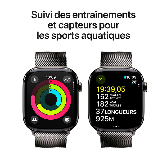 Comprar Apple Watch Series 10 GPS + Cellular 46 mm Titanio Pizarra Pulsera Milanesa S/M