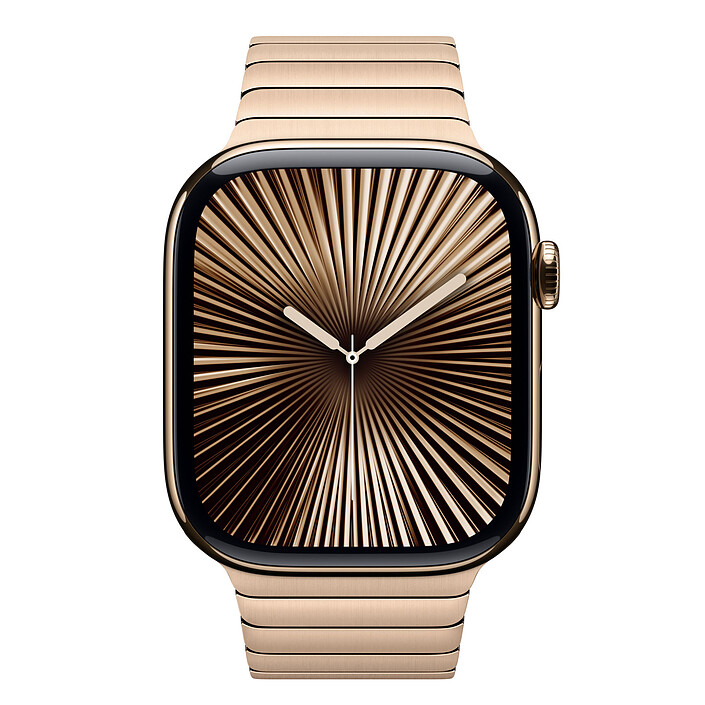 Review Apple Bracelet A Maillons Gold for Apple Watch 46 mm