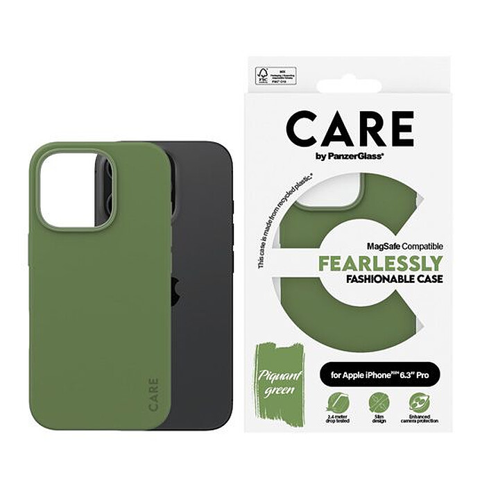 Opiniones sobre PanzerGlass Coque Fashion iPhone 16 Pro Verde