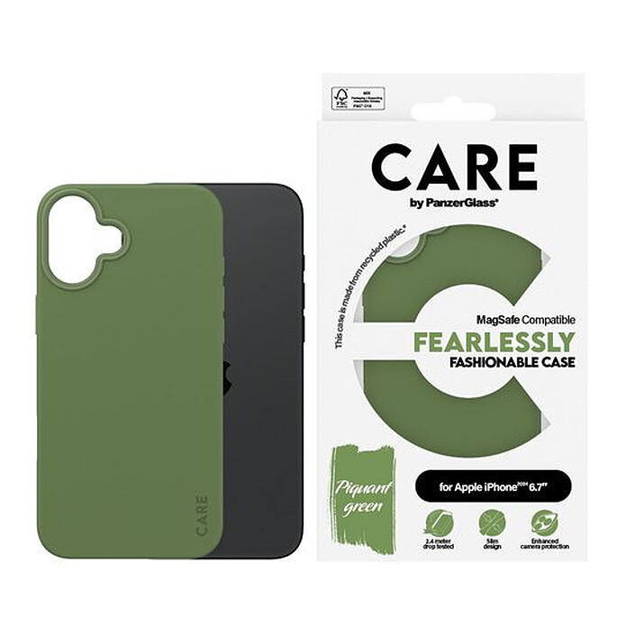 Opiniones sobre PanzerGlass Coque Fashion iPhone 16 Plus Verde
