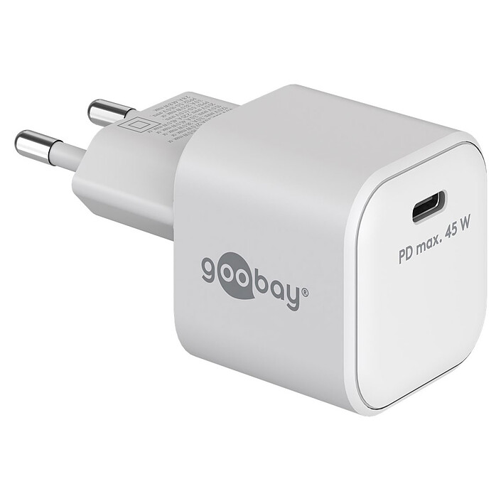 Goobay PD GaN Nano 45W USB-C Rapid Charger (White)
