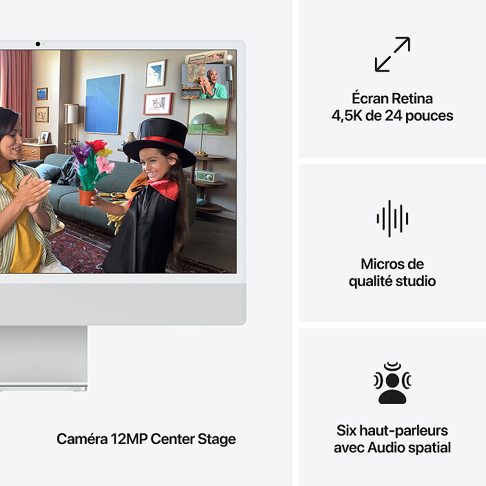 Acquista Apple iMac M4 (2024) 24" 16GB 512GB Argento (MWUV3FN/A-MKPN-NANO) 