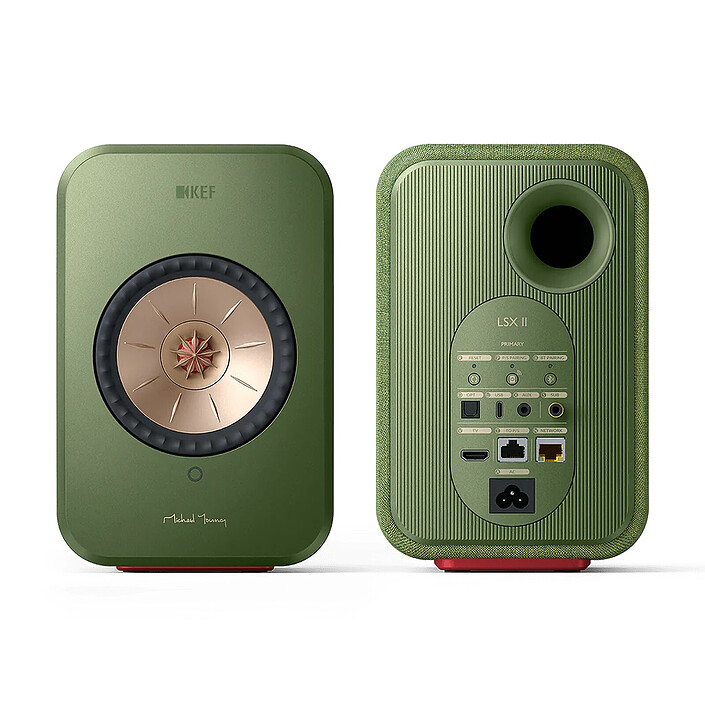 KEF LSX II Vert + Audio-Technica AT-LP70XBT Noir pas cher