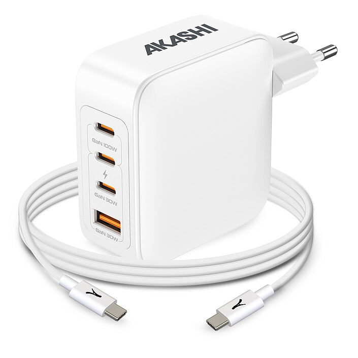 Akashi Mains Charger 130W USB-C + USB-A