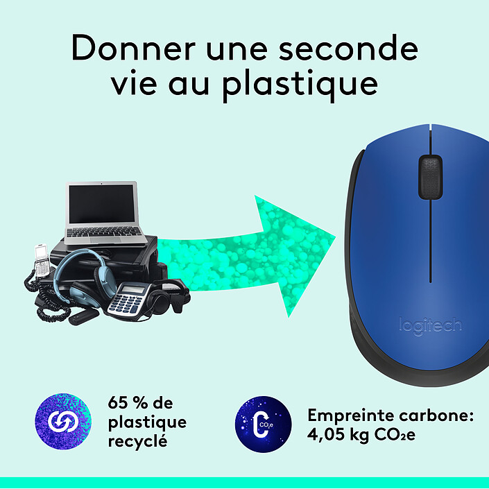 Logitech M171 Wireless Mouse (Azul) a bajo precio