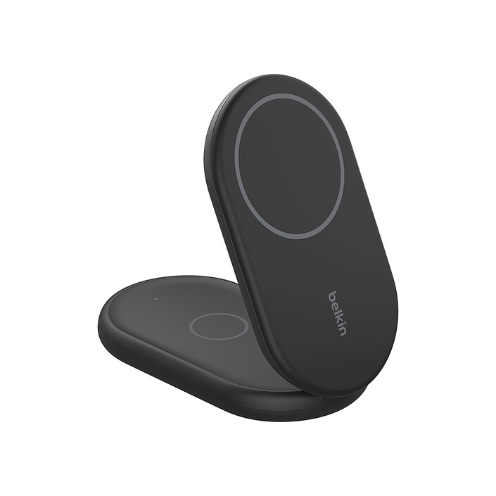 Acheter Belkin Chargeur Magsafe Qi2 15 W pour iPhone Stand et AirPods 2 en 1 (Noir)