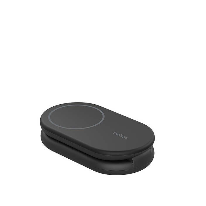 Belkin Chargeur Magsafe Qi2 15 W pour iPhone Stand et AirPods 2 en 1 (Noir) pas cher