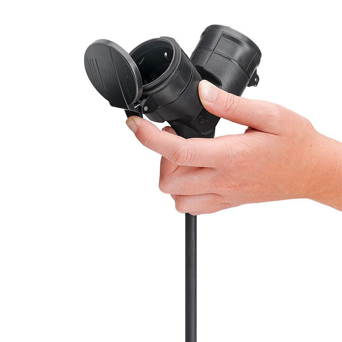 Acheter Goobay Câble Rallonge électrique double pour l'extérieur - 5 mètres - Noir