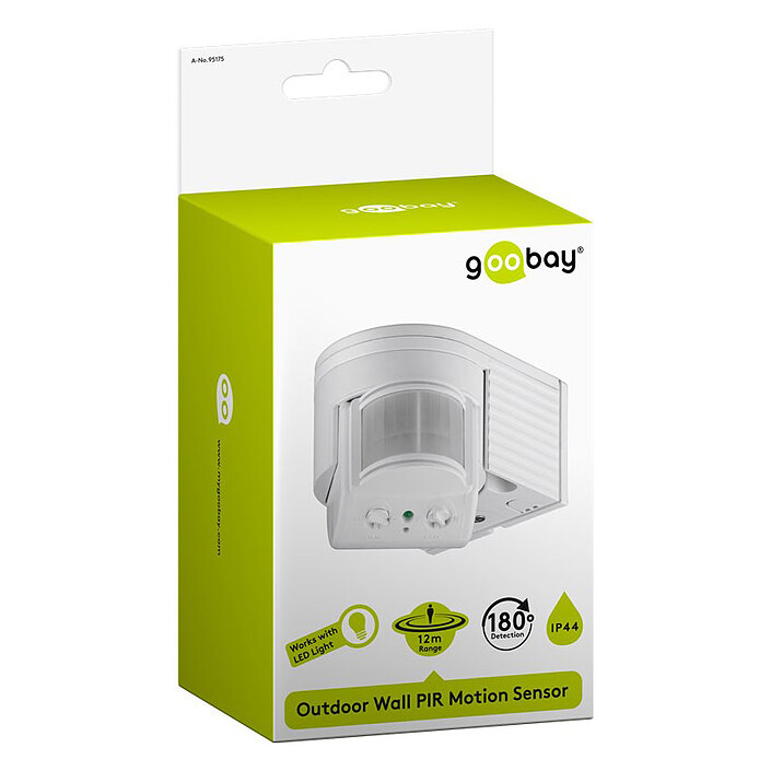 Goobay Rilevatore di movimento a infrarossi per montaggio a parete (Bianco)  economico