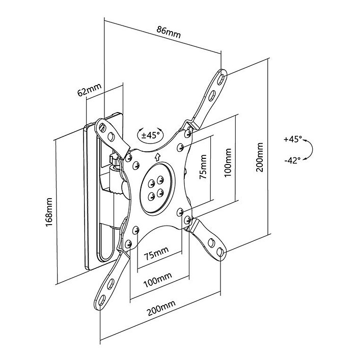 Acheter Goobay Caravan TV Mount 80 pour TV de 23" à 42" - Argent