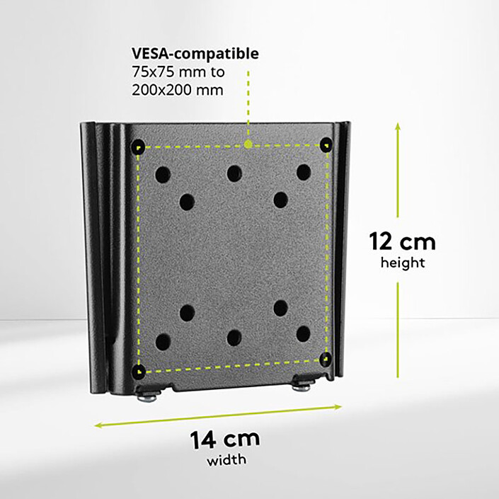 Review Goobay Fixed S Caravan TV Wall Mount for TVs from 13" to 27" - Black