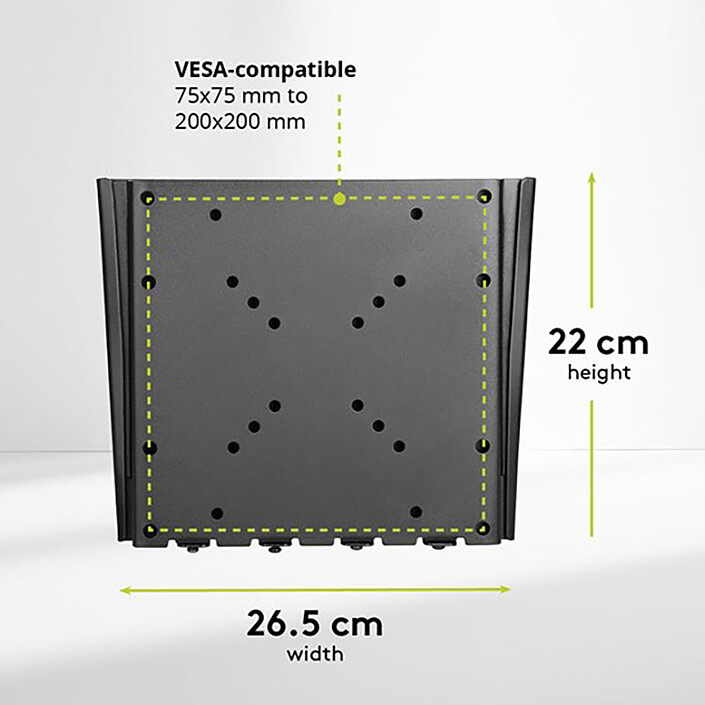 Opiniones sobre Soporte de pared fijo Goobay M para TV de caravana para televisores de 23" a 42" - Negro