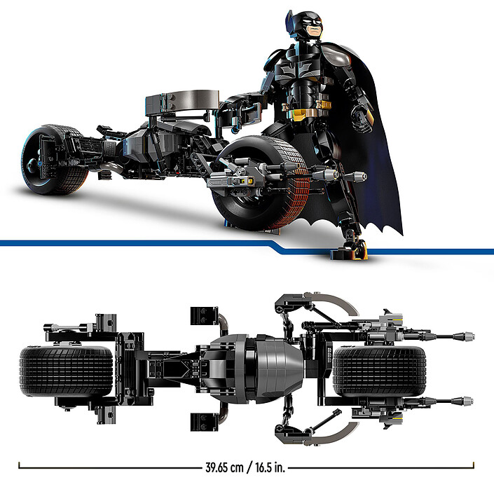 LEGO DC Batman 76273 La figurine de Batman à construire et la moto Bat-Pod pas cher