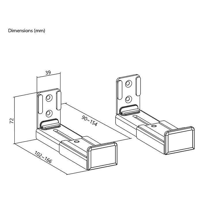 Acheter Goobay Soundbar Wall Mount Universal Noir