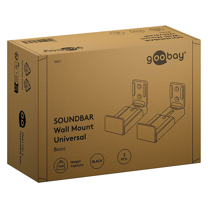 Goobay Soundbar Wall Mount Universal Noir pas cher