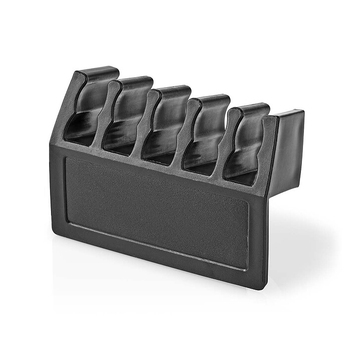 Review Nedis Set of 2 Click &amp; Go Cable Clips - 5 slots up to 7.1 mm - Black 