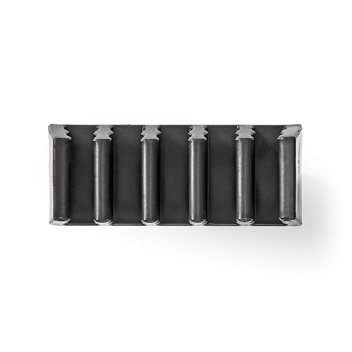 Buy Nedis Set of 2 Click &amp; Go Cable Clips - 5 slots up to 7.1 mm - Black 