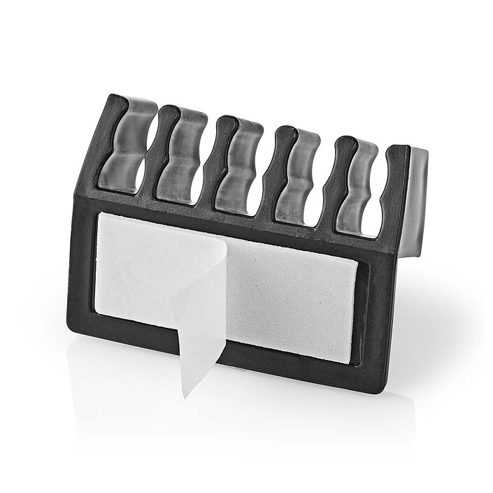 cheap Nedis Set of 2 Click &amp; Go Cable Clips - 5 slots up to 7.1 mm - Black 