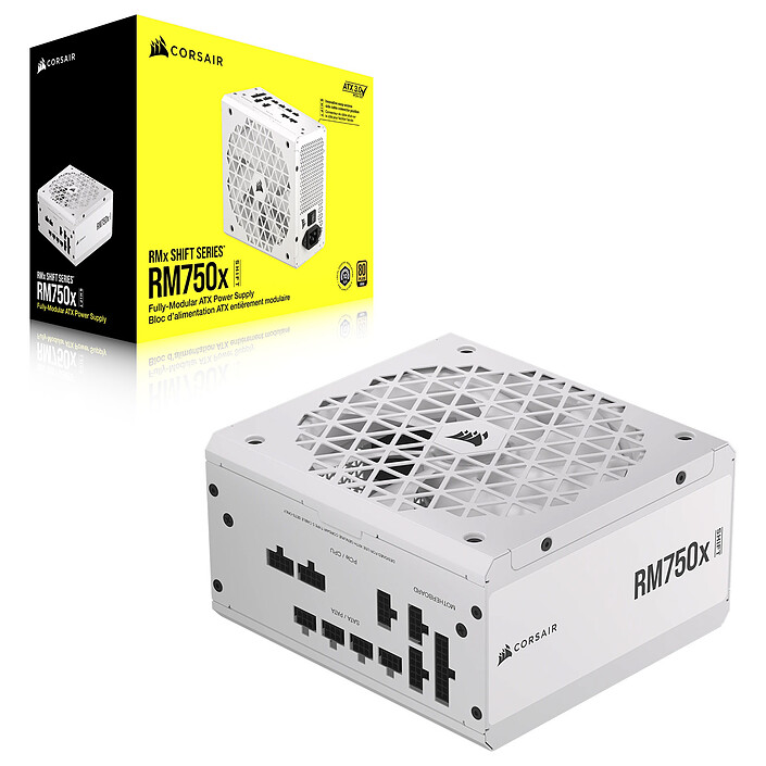 Corsair RM750x SHIFT 80PLUS Gold - Blanc