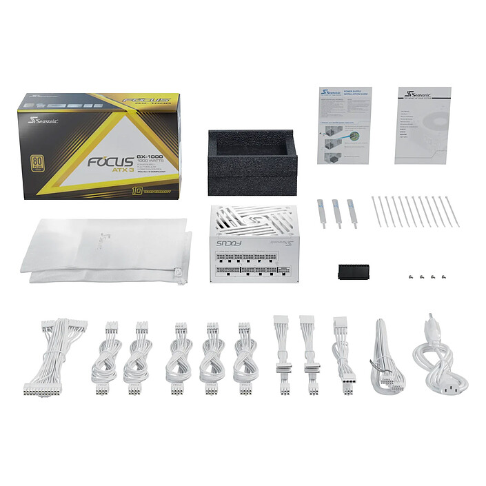 Seasonic FOCUS GX-1000 ATX 3 (2024) - Bianco  economico