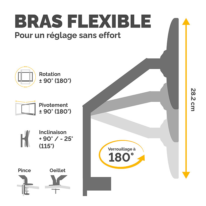 Acquista Fellowes EPPA Braccio per schermo singolo nero