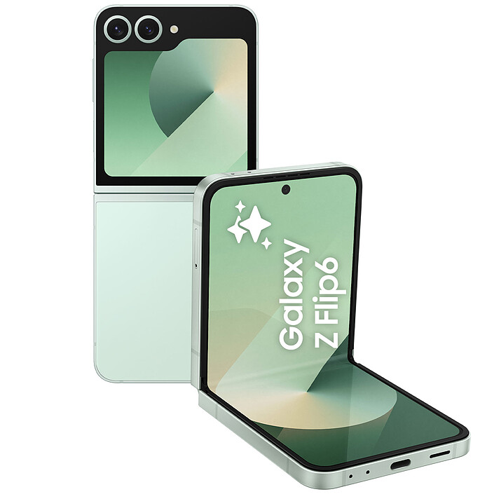 Samsung Galaxy Z Flip 6 Vert d'Eau (12 Go / 256 Go) · Reconditionné
