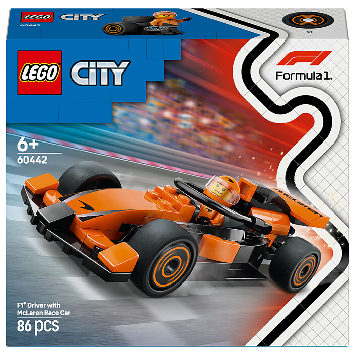 LEGO City 60442 Auto da corsa McLaren con pilota F1