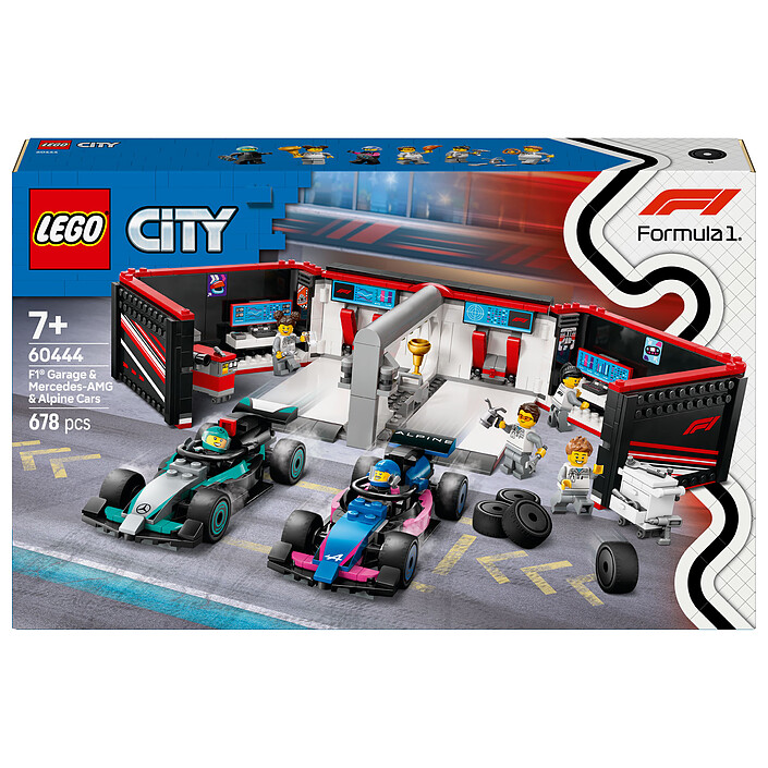 LEGO City 60444 Garage F1 e auto Mercedes-AMG e Alpine