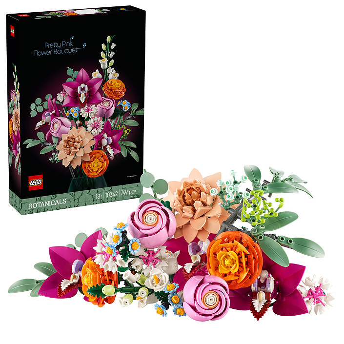 Nota LEGO Botanica 10342 Il grazioso bouquet di fiori rosa