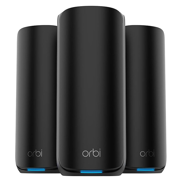 Netgear Orbi WiFi 7 870 Series Router + 2 Satellites (RBE873B) - Black